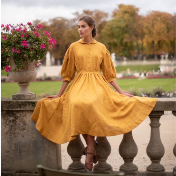 Little Women Atelier Dresses & Skirts - Little Women Atelier Meg Dress 3/4 Length Sleeve in White